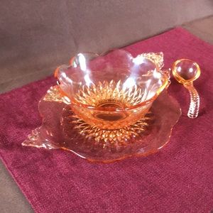 Beautiful Vintage Glass Serving Dish